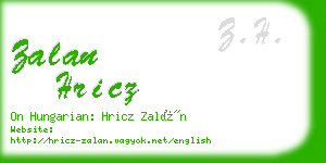 zalan hricz business card